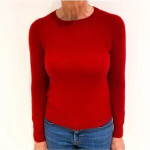 Gorsuch Crewneck Long Sleeve Cashmere Pullover Sweater Scarlet Red Women's XS